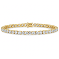 Cubic Zirconia Silver & 10K Gold Fashion Bracelet