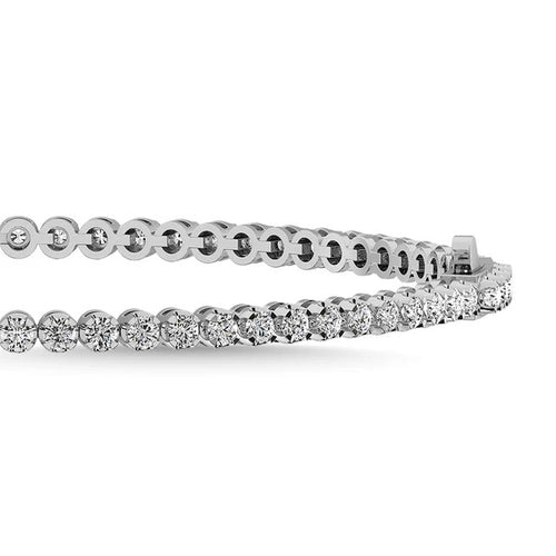 Diamond tennis bracelet on a white background