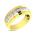 Men's 10K Yellow Gold Diamond 1 Ct.Tw. Comfort Fit Wedding Band
