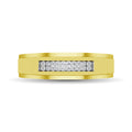 Men's 10K Yellow Gold Diamond 1/10 Ct.Tw. Wedding Ring