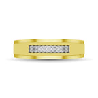 Men's 10K Yellow Gold Diamond 1/10 Ct.Tw. Wedding Ring