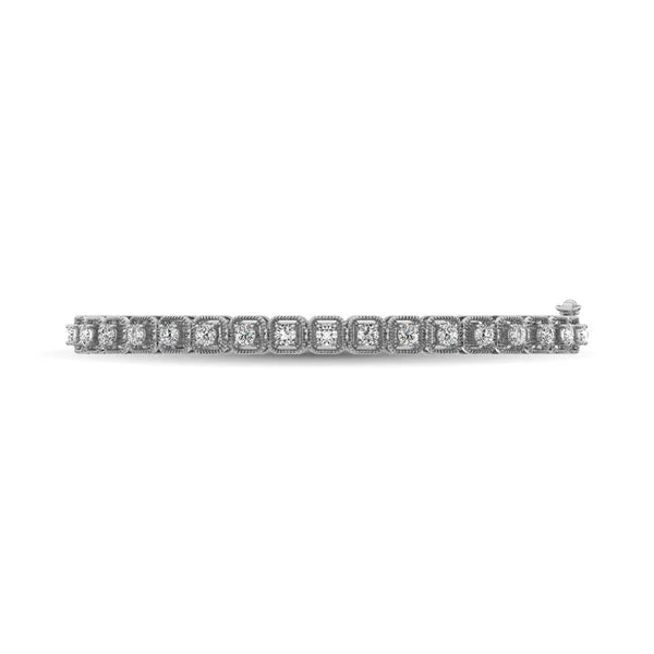 14K White Gold Diamond 1 Ct.Tw. Bangle