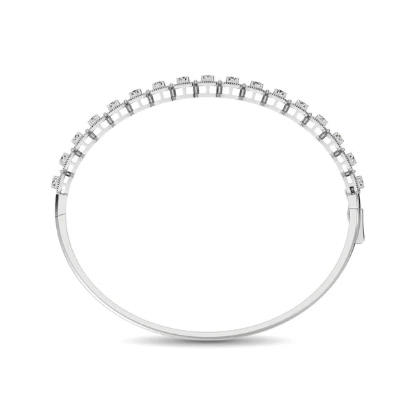 14K White Gold Diamond 1 Ct.Tw. Bangle