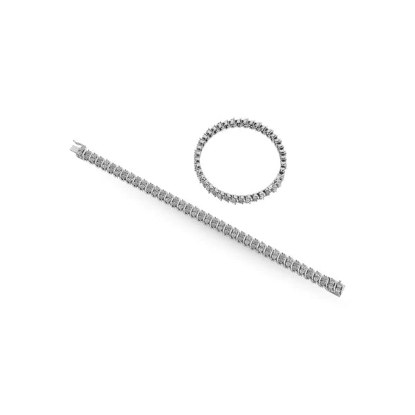 925 Silver Diamond 1/4 Ct.Tw. Fashion Bracelet