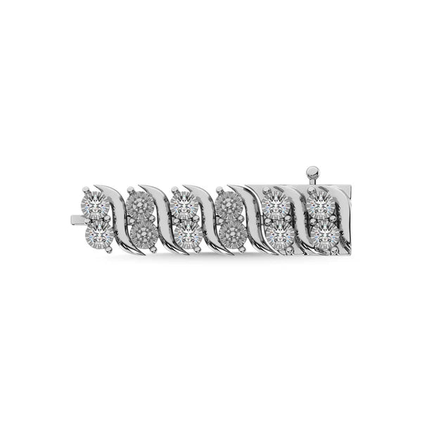 925 Silver Diamond 1/4 Ct.Tw. Fashion Bracelet