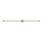14K Rose Gold Diamond 1 7/8 Ct.Tw. Cuban Fashion Bracelet