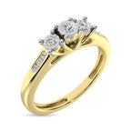 10K Yellow Gold Diamond 1/4 CtTw. Engagement Ring