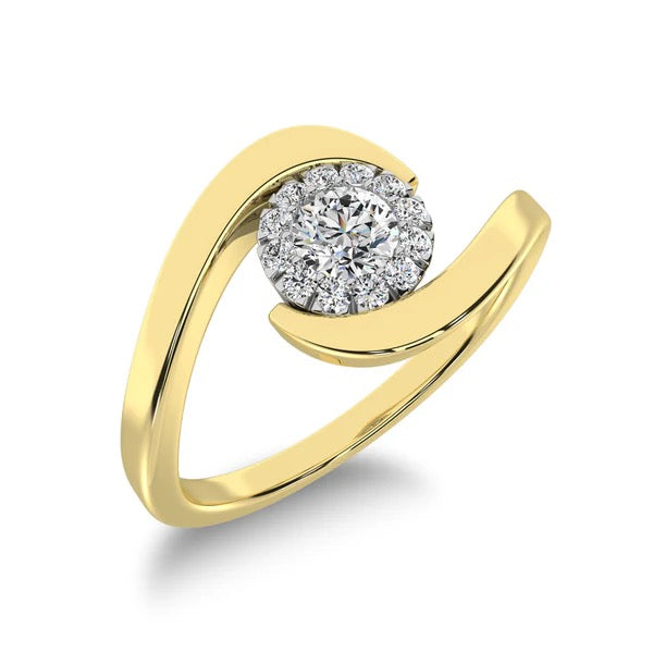 10K Yellow Gold Diamond 1/4 Ct.Tw. Promise Ring