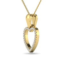10K Yellow Gold Diamond 1/10 Ct.Tw. Heart Pendant