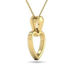 10K Yellow Gold Diamond 1/10 Ct.Tw. Heart Pendant