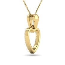 10K Yellow Gold Diamond 1/10 Ct.Tw. Heart Pendant