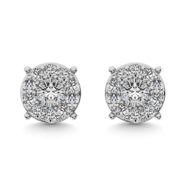 Sterling Silver Diamond 1/20 Ct.Tw. Fashion Stud Earrings