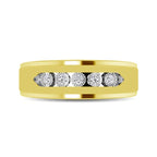 Men’s 10K Yellow Gold Diamond 1/6 Ct.Tw. Ilusion Band