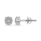 Sterling Silver Diamond 1/20 Ct.Tw. Fashion Stud Earrings