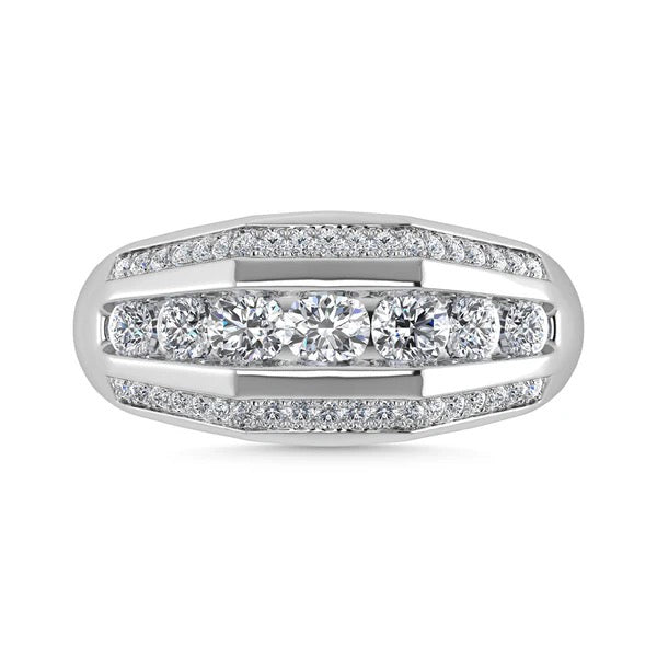 Men’s 14K White Gold Diamond 1 Ct.Tw. Fashion Ring