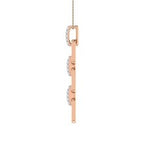 10K Pink Gold Diamond 1/8 Ct.Tw. Cuban Link Pendant