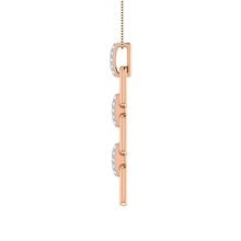 10K Pink Gold Diamond 1/8 Ct.Tw. Cuban Link Pendant