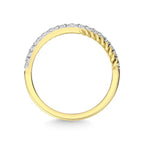 10K Yellow Gold Diamond 1/4 Ct.Tw. Crossover Fashion Ring