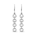 Sterling Silver Diamond 1/20 Ct.Tw. Drop Earrings