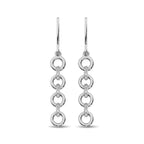 Sterling Silver Diamond 1/20 Ct.Tw. Drop Earrings