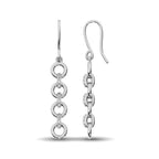 Sterling Silver Diamond 1/20 Ct.Tw. Drop Earrings