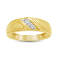 Men’s 10K Yellow Gold Diamond 1/20 Ct.Tw. Round-Cut Wedding Band
