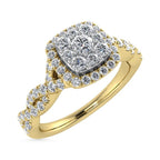 10K Yellow Gold Diamond 1/2 Ct.Tw. Engagement Ring