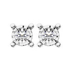 14K White Gold Solitaire Diamond 1/6 Ct.Tw. Stud Earrings