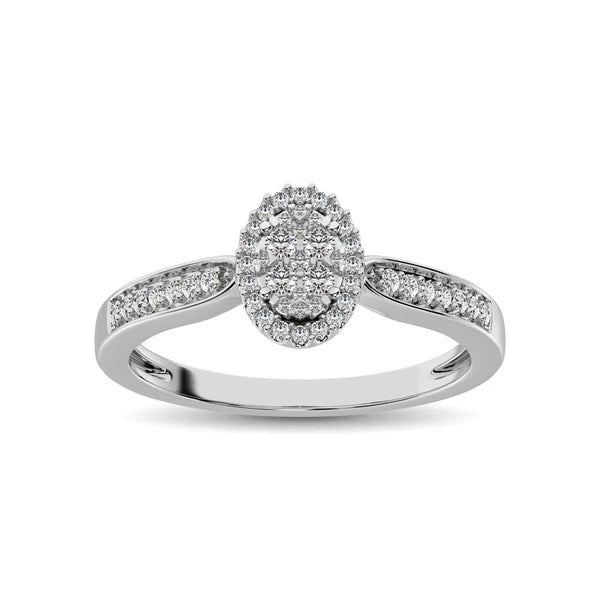10K White Gold Diamond 1/4 Ct.Tw. Ring
