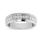 Men’s 10K White Gold Diamond 1/4 Ct.Tw. Five Stone Band