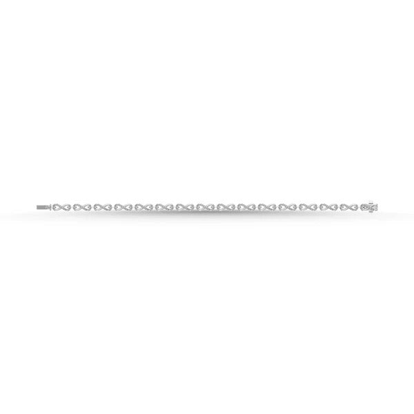 10K White Gold Diamond 1/4 Ct.Tw. Fashion Bracelet