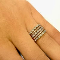14K Rose Gold 1/8 Ct.Tw. Diamond Stackable Band