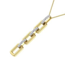 10K Yellow Gold Diamond 1/8 Ct.Tw. Cuban Link Pendant