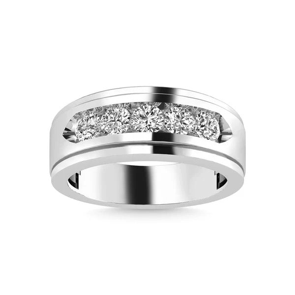 Men’s 14K White Gold Diamond 1 Ct.Tw. Wedding Band