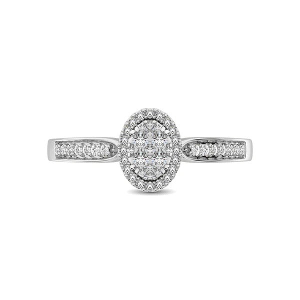 10K White Gold Diamond 1/4 Ct.Tw. Ring
