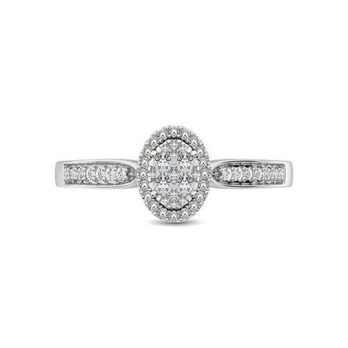 10K White Gold Diamond 1/4 Ct.Tw. Ring
