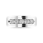 Men’s 14K White Gold Diamond 1 Ct.Tw. Wedding Band