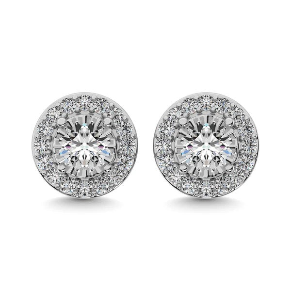 Sterling Silver Diamond 1/8 Ct.Tw. Fashion Stud Earrings