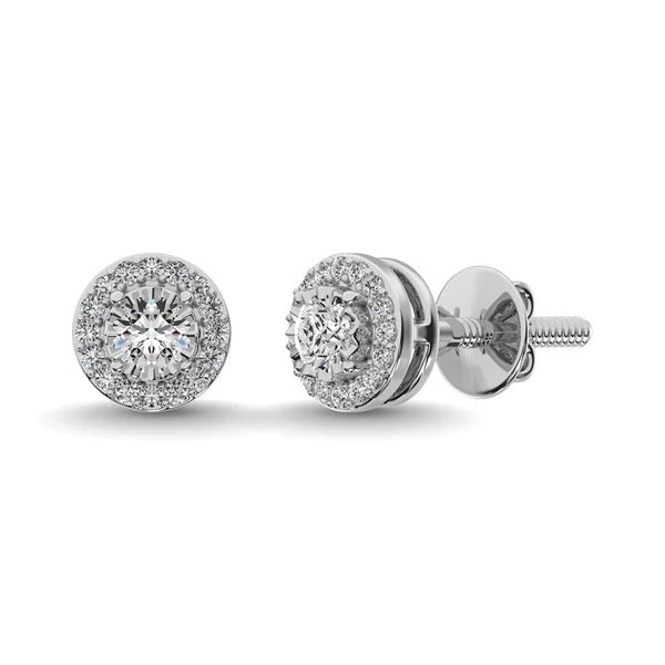 Sterling Silver Diamond 1/8 Ct.Tw. Fashion Stud Earrings