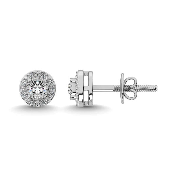 Sterling Silver Diamond 1/8 Ct.Tw. Fashion Stud Earrings