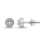 Sterling Silver Diamond 1/8 Ct.Tw. Fashion Stud Earrings