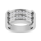 Men’s 10K White Gold Diamond 1/2 Ct.Tw. Round-Cut Wedding Band