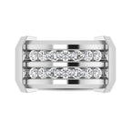 Men’s 10K White Gold Diamond 1/2 Ct.Tw. Round-Cut Wedding Band