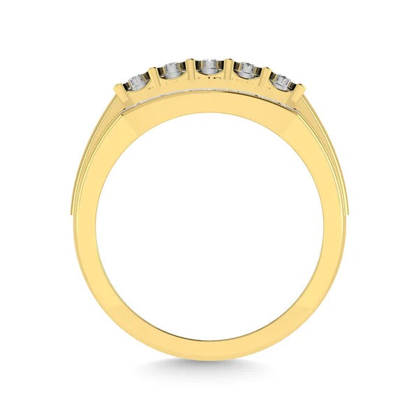 Men's 10K Yellow Gold Diamond 1/2 Ct.Tw. Fashion Ring