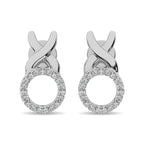 Sterling Silver Diamond 1/10 Ct.Tw. Fashion Earrings