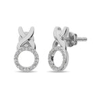 Sterling Silver Diamond 1/10 Ct.Tw. Fashion Earrings