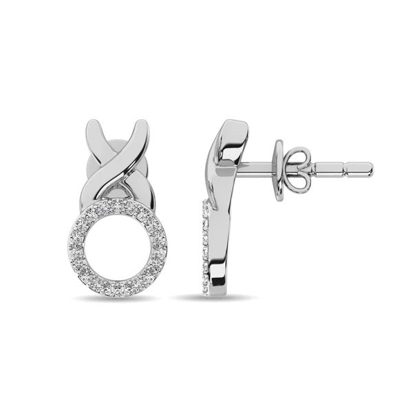 Sterling Silver Diamond 1/10 Ct.Tw. Fashion Earrings