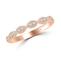 14K Rose Gold Diamond 1/6 Ct.Tw. Stackable Band