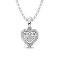 10K White Gold Diamond 1/6 Ct.Tw. Heart Pendant