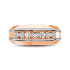 10K Rose Gold Diamond 1/4 Ct.Tw. with 10K White Gold Accent